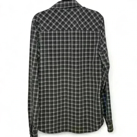Columbia - black/Grey/White plaid button down shirt-Mens Small - Picture 2 of 4